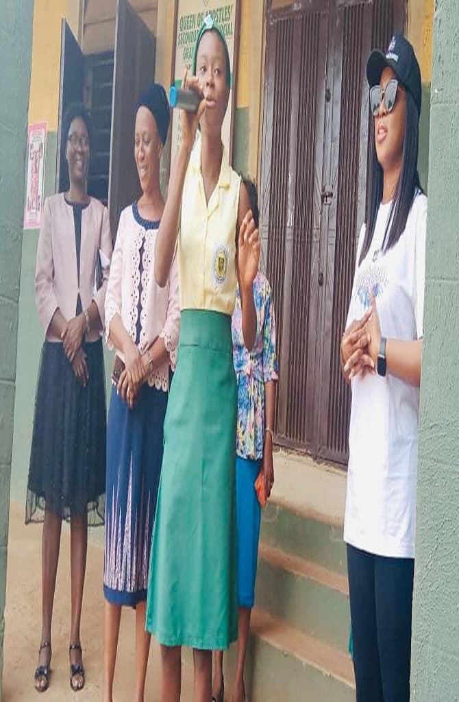 Students during a Morolake Cares school visit
